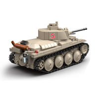 Bloques De Construcción De Tanque Ligero Tipo F 38-T De La Segunda Guerra Mundial WW2 Para Niños Juguetes Militares Alemanes Modelos De Soldados Y Tanques - details 3