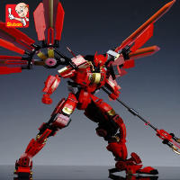 Bloques De Construcción Sluban 511pcs Guerillero Rojo Con Hacha Búfalo Robot De Batalla Juguete Educativo Para Niños - details 1