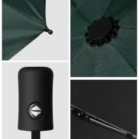 Paraguas Triplo Plegable Simple Con Protección UV De Vinilo Grueso Paraguas Doble Para Lluvia Y Sol Color Blanco Rosa Azul Verde Oscuro Azul Oscuro Y Negro - details 2