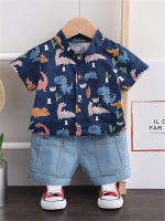Conjunto De Ropa Infantil Para Niños Primavera Verano Camisa Corta Con Estampado De Dinosaurio Y Jeans Moda Bebé 2 Piezas Talla Adecuada Para Niños De 0 a 6 Años - details 15