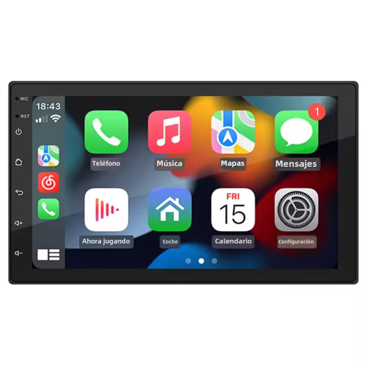 Reproductor Multimedia Para Coche HIPPBQCC 7 Pulgadas Con Carplay Android Auto Pantalla Táctil HD Bluetooth 2 USB FM Mirror-Link Universal - 1