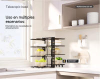 Estante para ollas Vertical multicapa, estante de almacenamiento multifuncional para cocina, encimera de hierro, estante para almacenamiento de ollas，Estante para Almacenar Ollas y Tapas - details 0