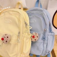 Mochila Grande Para Mujer Impermeable Ligera De Nylon Sólido Sin Colgantes Mochila Estudiantil Con Cierre De Cremallera - details 14