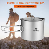 Tomshoo Taza De Titanio De 1100ml Para Camping Y Pícnic Con Tapa Vajilla De Camping Accesorios De Cocina Reutilizable - details 10