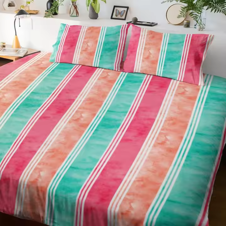 SANSY - Juego funda nórdica + funda de almohada Osiris para cama de 90. Algodón, poliéster, lino. - 1