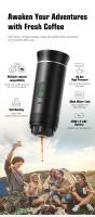 Cafetera Portátil Espresso con Calentamiento Rápido | USB-C | Máquina de Café Portátil Automática 3 en 1 muy fácil de usar | Ideal para Viajes, Oficina y Camping (PRO 80ML LED) - details 5