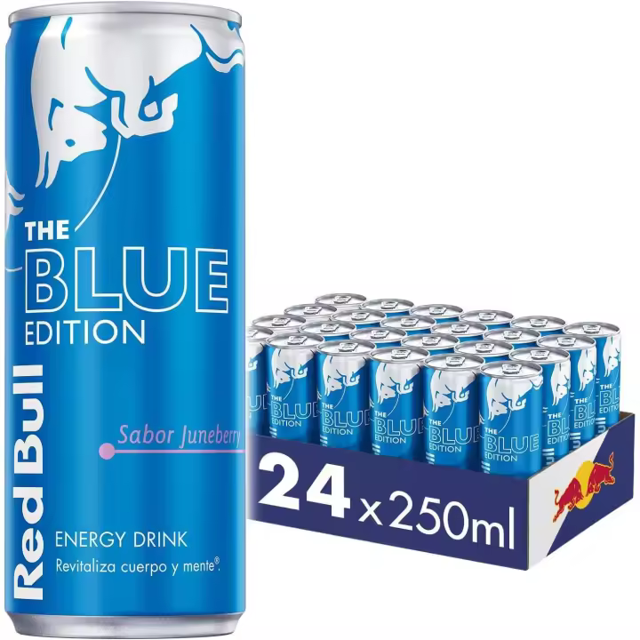 Caja de Red Bull Azul Bayas Bebida Energética - 24 unidades de 250ml - 1