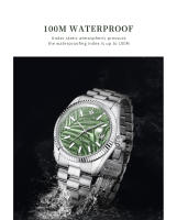 Reloj Mecánico De Pulsera CADISEN 40MM Con Dial De Hoja De Palma Lujo Automático Para Hombres Espejo De Zafiro MIYOTA 8215 Reloj Verde Oliva Resistente Al Agua 10Bar - details 6