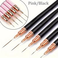 Set De 5 Pinceles Para Uñas Nail Art Liner Cuchillas Extensas Para Dibujar Profesionalmente Material Plástico - details 1