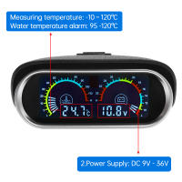 Gauge De Temperatura De Agua Para Coche 2 En 1 Con Sensor De Temperatura Y Voltímetro Digital Horizontal 12v 24v Accesorios De Medidor De Agua - details 5