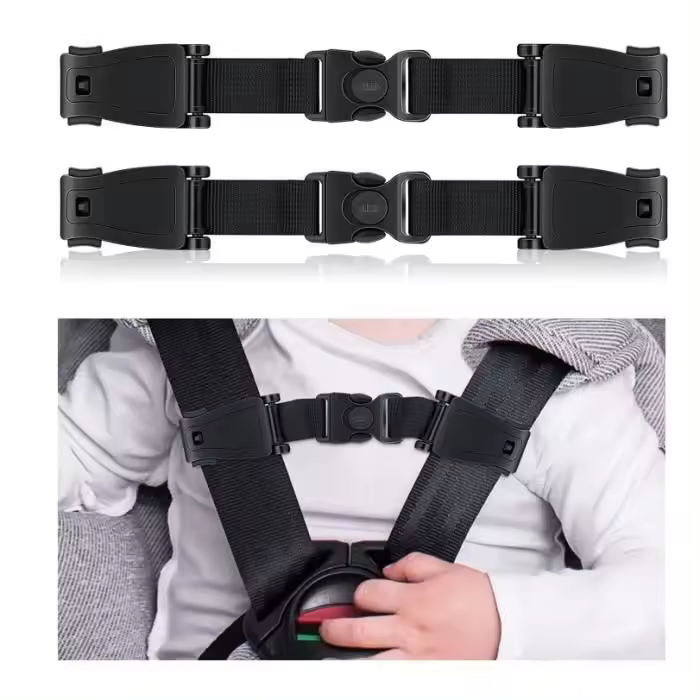 Clip para cinturón de seguridad de coche, 2 piezas, clip de securad para asiento de coche, clip para correa de niño, clip de securad para el pecho de coche, clip para el pecho de coche - 1