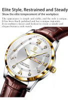 Reloj De Pulsera De Negocios Lujo POEDAGAR Para Hombre Resistente Al Agua Con Manos Luminosas Cuero De Alta Calidad Reloj De Cuarzo Moda Casual Regalo - details 2