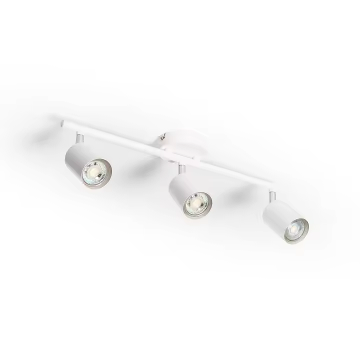 Ledkia Lámpara de Techo Metal Whitstable 3 Focos Blanco - 1