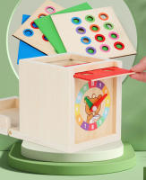 Juguete Montessori De Madera 6-en-1 Kit De Juego Con Caja De Objetos Permanentes Caja De Monedas Juego De Arado De Zanahoria Y Sorteo De Formas - details 8