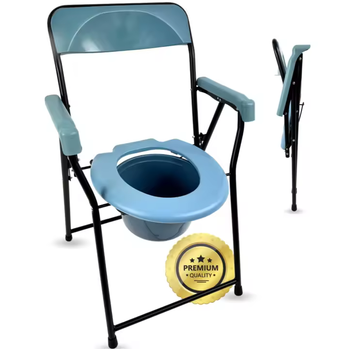 Silla WC Plegable Personas Mayores | Inodoro Portátil Adultos Ortoprime - 1