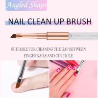 Cepillos De Limpieza Para Uñas Con Cabeza Angular Redonda Resistente Al Acrílico Para Eliminación De Cutículas Y Limpieza De Manicura - details 2
