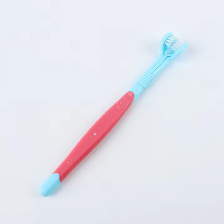 Cepillo Para Dientes De Mascotas Trihead Para Perros Y Gatos Productos De Limpieza Oral Para Animales Domésticos - 1