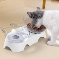 Tazas De Comida Para Gatos Con Base Antideslizante Doble Estilo Ergonómico Anti Vómito Y Antiartrose Para Perros Y Gatos Productos Para Mascotas - details 0