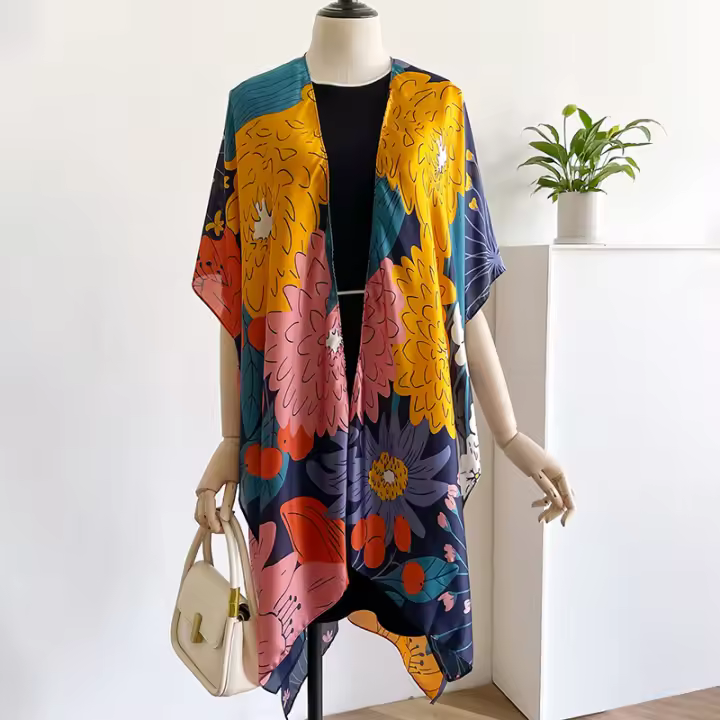 Nueva Bufanda De Mujer IROJEFF 2024 Verano Delgada ImpresiónPremium Chiffón Pañuelo Musulmán Paisley Chal Sobre Raya De Seda - 1