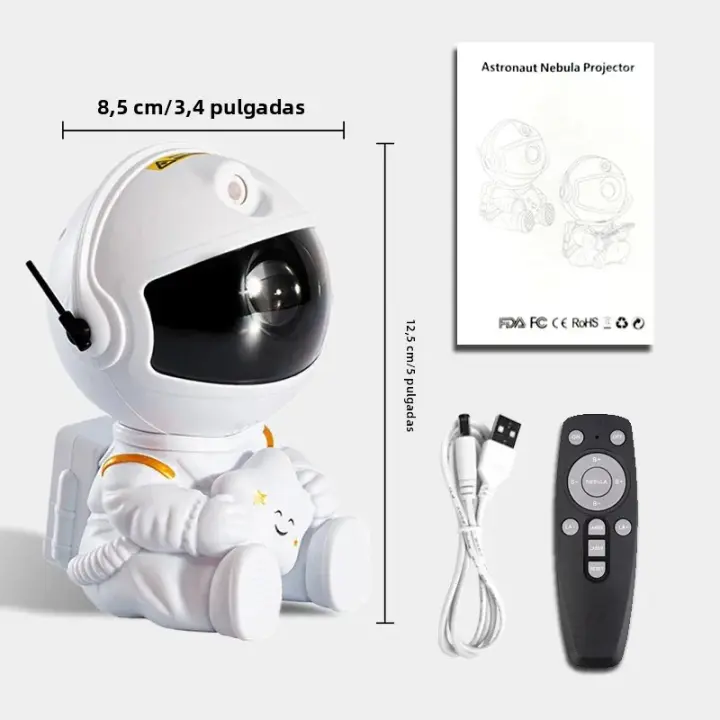 Proyector De Estrellas Y Astronauta Galaxy Luz Nocturna LED Decoración Para Habitación Regalo Para Niños Forma De Dibujos Animados Material ABS Fuente De Alimentación DC - 1