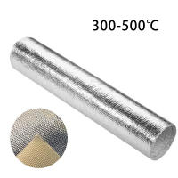 Cinta De Fibra De Vidrio Y Aluminio Resistente Al Calor Impermeable Autoadhesiva Para Escudo De Calor De Coche Aislamiento Térmico De Alta Temperatura - details 0