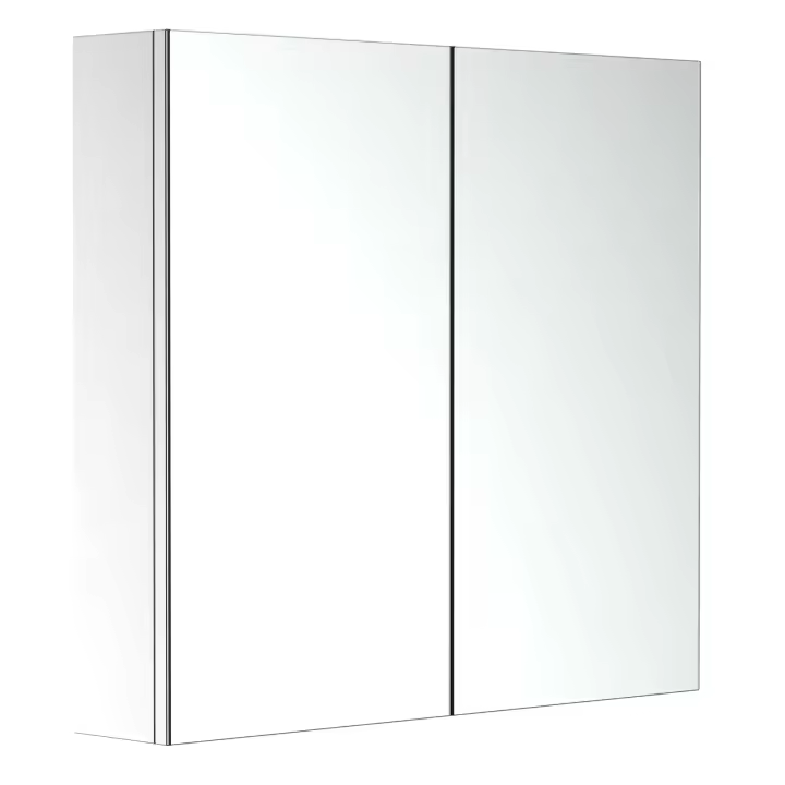 HOMCOM Armario con espejo de acero inoxidable con estante de almacenamiento para baño, inodoro, dimensiones 60 x 12 x 55 cm - 1