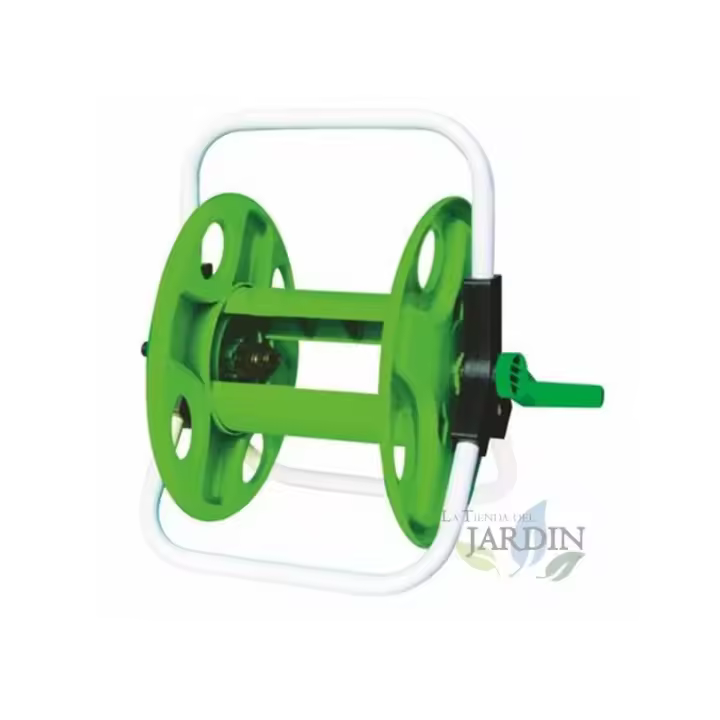 Suinga Enrollador Mangueras Riego 45m. Conectores 1/2 y 5/8. Fácil Montaje. Resistente a la Corrosión. Fabricado en España. - 1