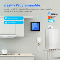 Termostato Wifi Slimme Con Pantalla Táctil LCD Para Calentamiento Por Electricidad Agua Y Gas Control Remoto Tuya - details 5
