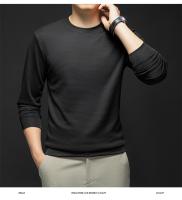 Camiseta De Manga Larga Para Hombre De Otoño Primavera Estilo Casual Sólido Calidad Superior Tops Básicos Clásicos Para Hombres - details 6