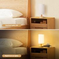 Lámpara de Mesa para dormitorio, Pequeña lámpara de noche para Mesita de Noche, oficina en casa, Diseño minimalist, Luz Cálida, mini lámpara Bohemia, Perfecta para niños, Sala de estar, guardería, dormitorio de la Universidad, gran idea de regalo - details 1