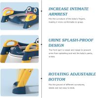 Asiento Inodoro Niños para Orinal Infantil Formación, Adaptador WC Niños con Escalera y Cojín, Suave Plegable Antideslizante para Niños de 1a 7 Años - details 4