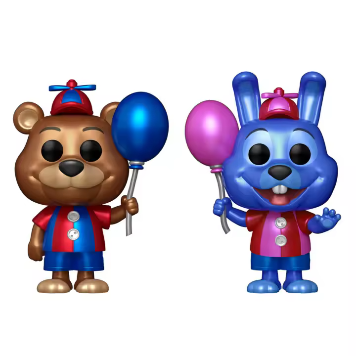 Blister 2 figuras POP Five Nights at Freddys Ballon Freddy & Balloon Bonnie ExclusiveFigura  Coleccionable - Idea de Regalo- Mercancia Oficial - Juguetes para Niños y Adultos - Movies Fans - Muñeco para Coleccionistas y Exposición - 1