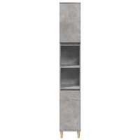 vidaXL Set muebles de baño 2 piezas madera contrachapada gris hormigón - details 3