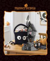 Bloques De Construcción De Castillo De Pesadilla 581PCS Con Fantasma Esqueleto Calabaza Casa Modelo MOC Juguetes Educativos DIY Para Niños Regalos - details 3