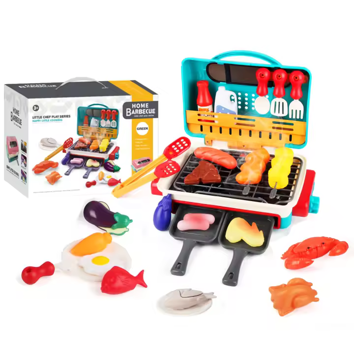 Juego De Barbacoa Para Niños Con Spray Luz Y Sonido Juguete De Cocina Pretendida Educativo Regalos De Navidad Para Niños De 3 a 12 Años - 1