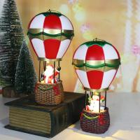 Adornos De Navidad LED Resina Casas Luz Destellos Figura De Hielo Hombre De Nieve Santa Claus Micro Paisaje Decoración Para Cabina - details 1