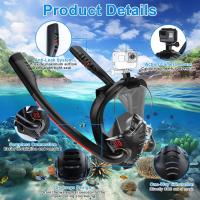 Mascara de buceo integral para adultos L-XL – Máscara de snorkel 180° con doble tubo respiratorio, sistema anti-vaho y anti-fugas, protección CO₂, respiración natural nariz y boca, máscara de buceo completa unisex para playa y viaje - details 5