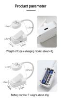 Lámpara De Libro Plegable Mini Con Clip Luz Nocturna LED Recargable USB 3 Modos Protección Ocular Dimmer Continuo Flexible Para Lectura En La Habitación - details 9