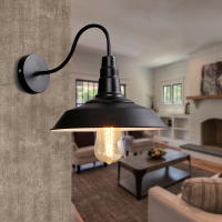 Lámpara De Pared Retro Vintage Estilo Americano Rusticado Industrial Para Exterior E Interior Adecuada Para Pasillo Barra Luz De Alcance 5-10m² Material Metálico - details 3
