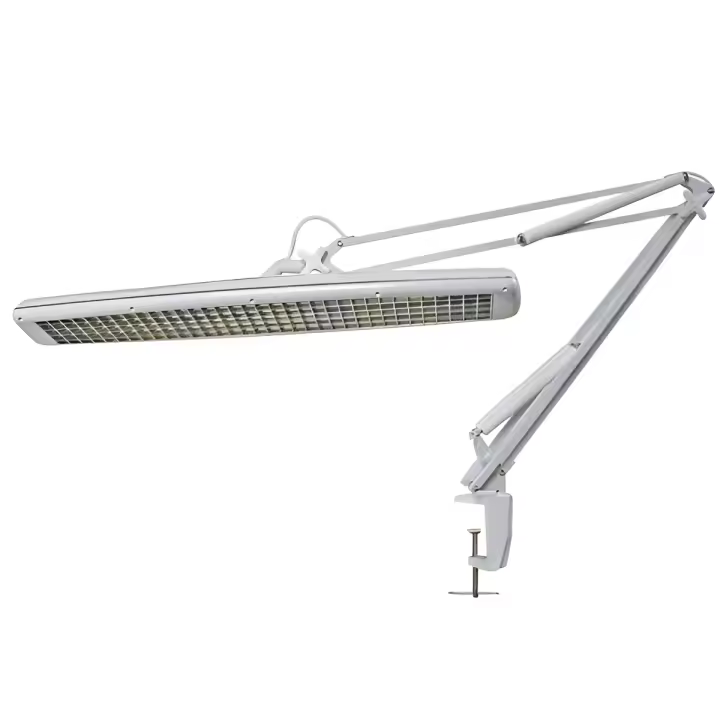 Lámpara de Escritorio Velleman - 3 Lámparas Fluorescentes de 14W - Color Blanco - Soporte de Mesa - 1