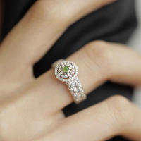 Anillo De Bambú De Jade Hetian Lácteo Platinado En Plata De Ley 925 Para Mujer Y Niña Regalo Joyería Vintage Irregular - details 22