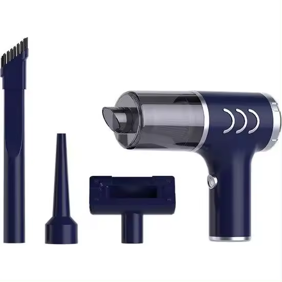 Aspirador de coche - Aspirador de mano inalámbrico - Aspirador de mano con 4 accesorios. Función de la vejiga-Dark Azul - 1
