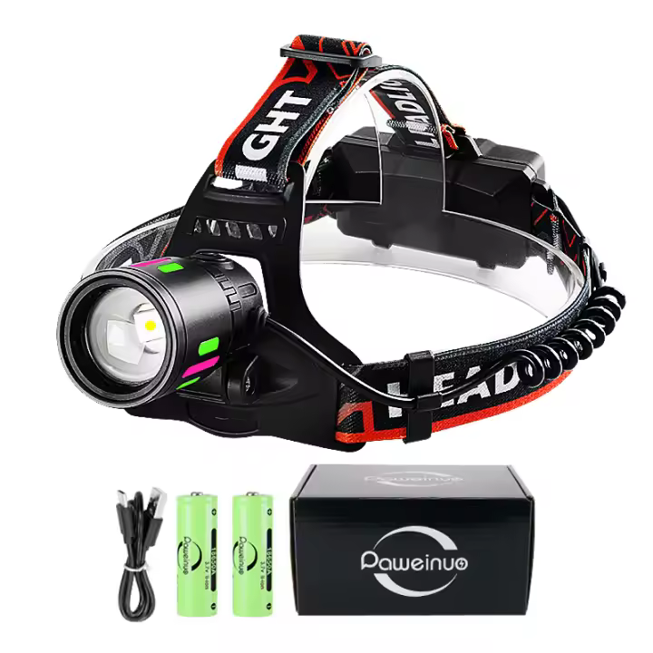 Linterna Frontal LED Potente 3500000LM 600W Recargable Por USB Para Camping Y Pesca Lámpara De Cabeza 1500M Con Angulo De Haz De 180° Impermeable - 1