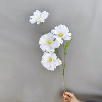 4 Cabezas De Flores Artificiales Largos Pétalos Silken Bouquet Plantas Para Bodas Fiestas Sala De Estar Decoración De Mesa Regalo - details 1