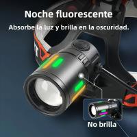Linterna Frontal Potente 10000000LM Con 3 Modos Luz LED Para Camping Pesca Caza Impermeable Con Luz De Advertencia - details 21