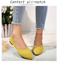 Zapatillas Planas De Puntera Punzante Para Mujer En Color Sólido Zapatos Slip on Transpirables Y Casuales Ballet Loafers - details 2