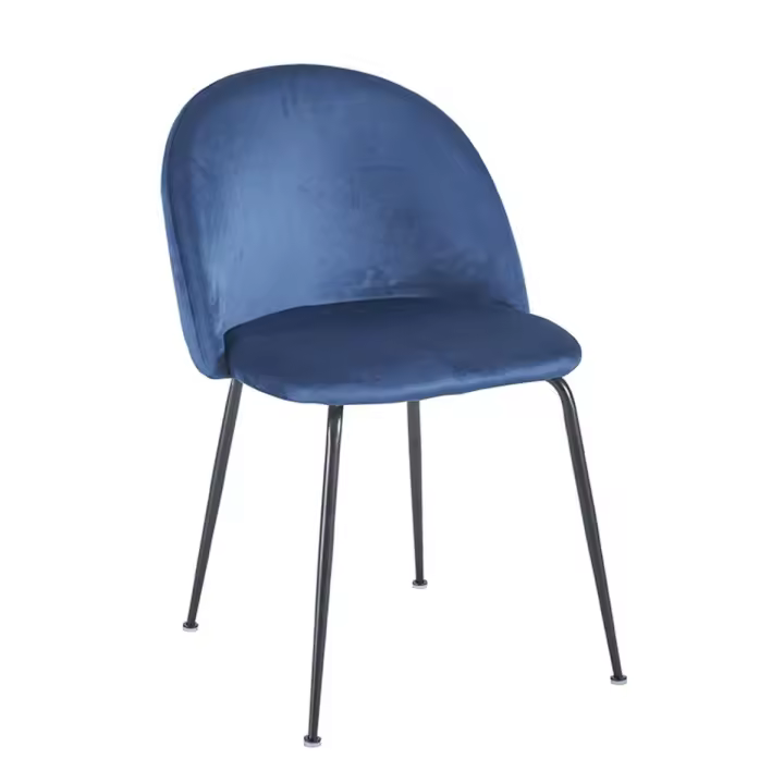 Silla Black Dalnia Terciopelo - Azul - 1