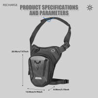 Bolsa De Pierna Con Carcasa Dura Impermeable Para Motocicleta MOONBIFFY Bolsa De Cintura Para Exterior Ciclismo Senderismo Pesca Escalada - details 4