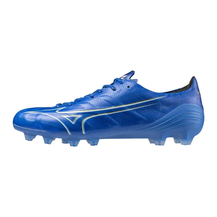 Zapatillas de Fútbol Mizuno Alfa Elite MD LaserBlue/Blanco/Oro de MIZUNO. Zapatillas de fútbol MIZUNO diseñado para ofrecer calidad, confort y rendimiento. - 1