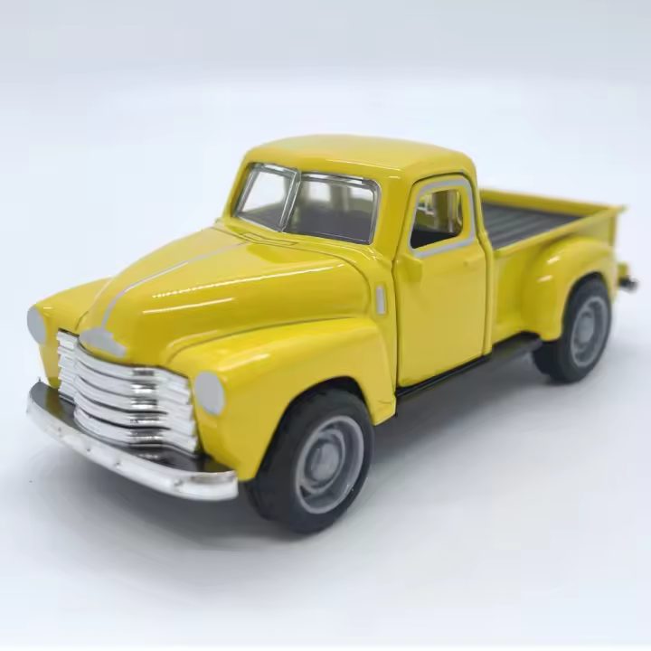 Mini Camión Rojo Clásico 11cm Juguete De Colección Vehículo De Acción Con Retroceso Aleación De Metal Regalo De Navidad Para Niños - 1